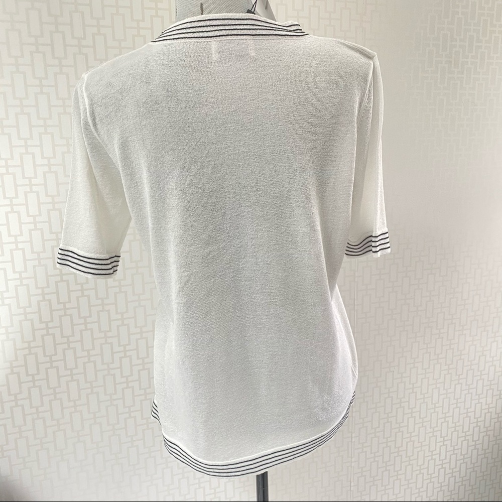 🇫🇷 Lili Sidonio Cream & Black Knit Top - Picture 11 of 11